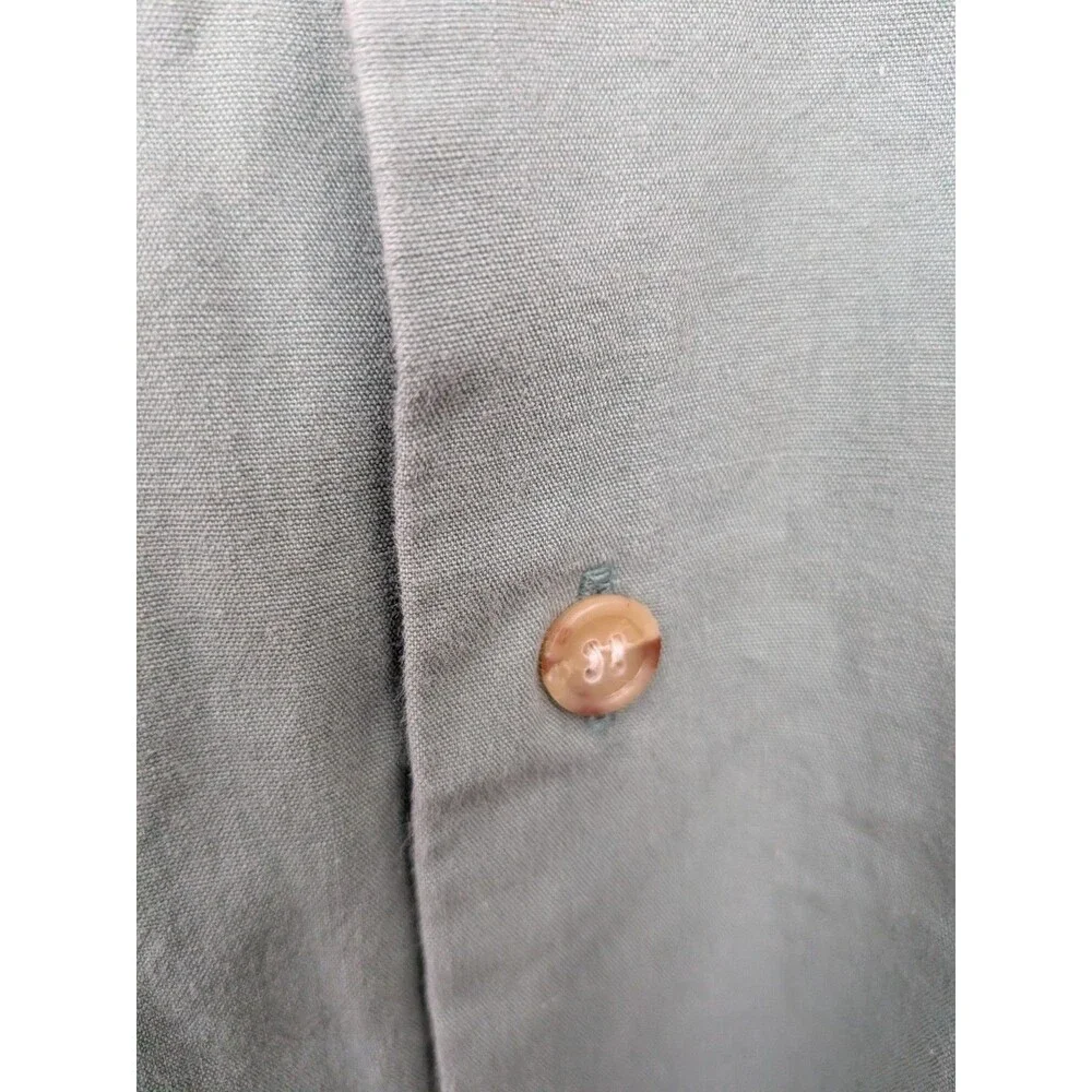 Vintage 80s Banana Republic Shirt Short Sleeve Medium Cotton Green Zimbabwe